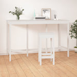 Barbord Hvit 180X80X110 Cm Heltre Furu