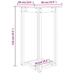 Barbord 60X60X110 Cm Heltre Furu