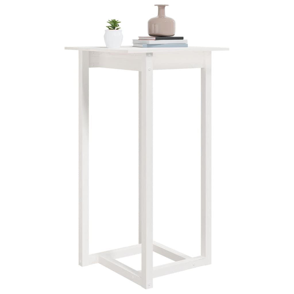 Barbord Hvit 60X60X110 Cm Heltre Furu