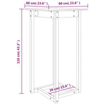 Barbord Hvit 60X60X110 Cm Heltre Furu