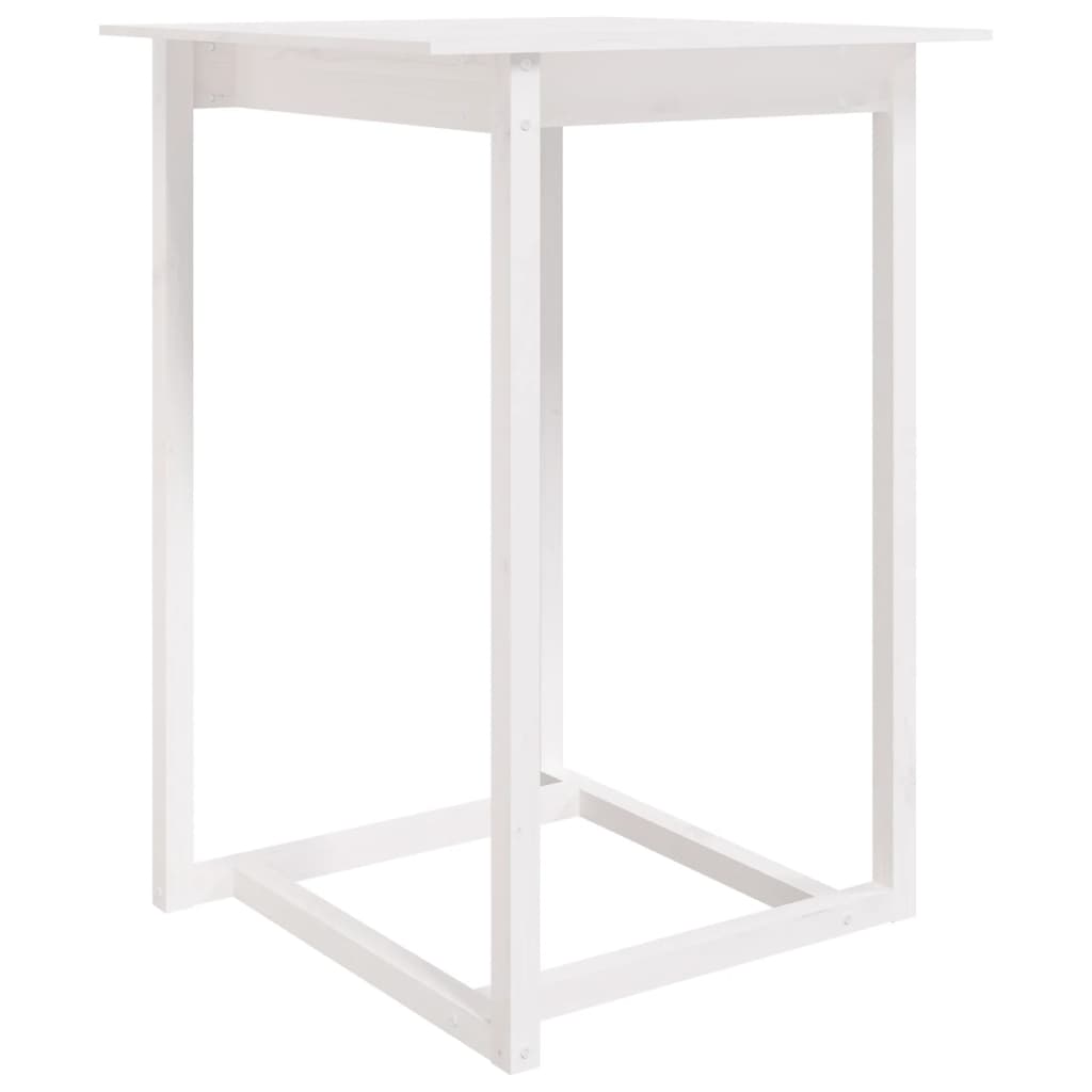 Barbord Hvit 80X80X110 Cm Heltre Furu