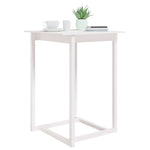 Barbord Hvit 80X80X110 Cm Heltre Furu