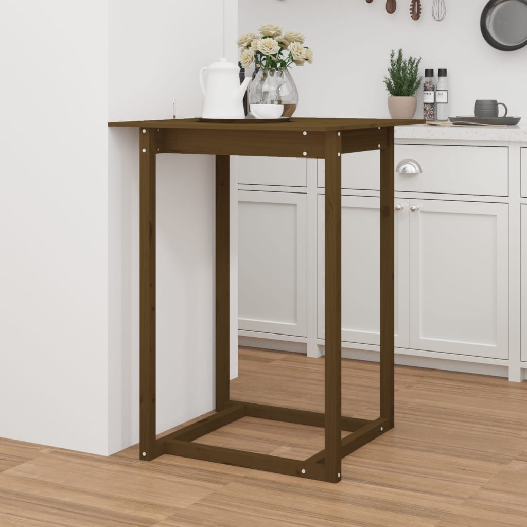 Barbord Honningbrun 80X80X110 Cm Heltre Furu