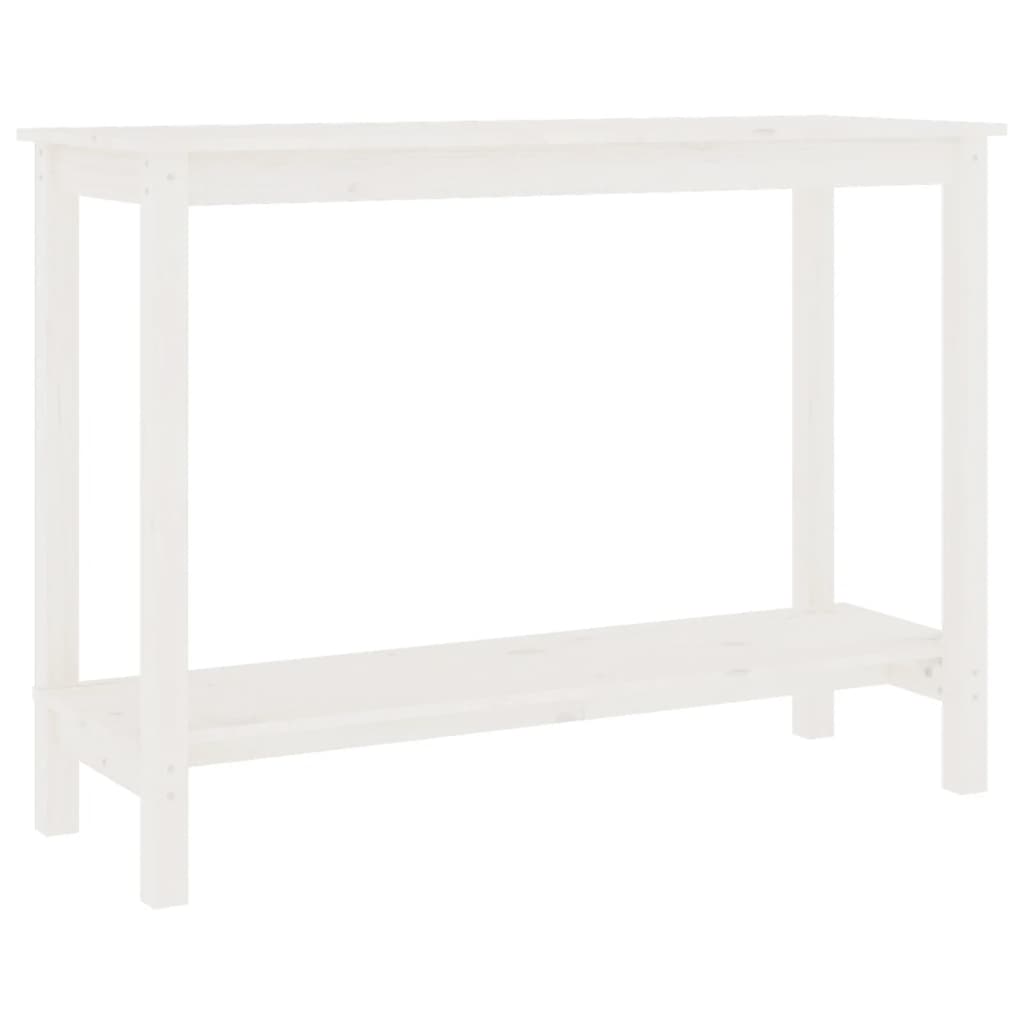 Konsollbord Hvit 110X40X80 Cm Heltre Furu