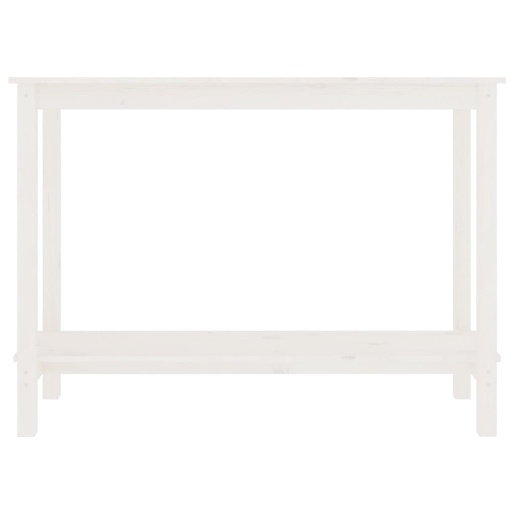 Konsollbord Hvit 110X40X80 Cm Heltre Furu