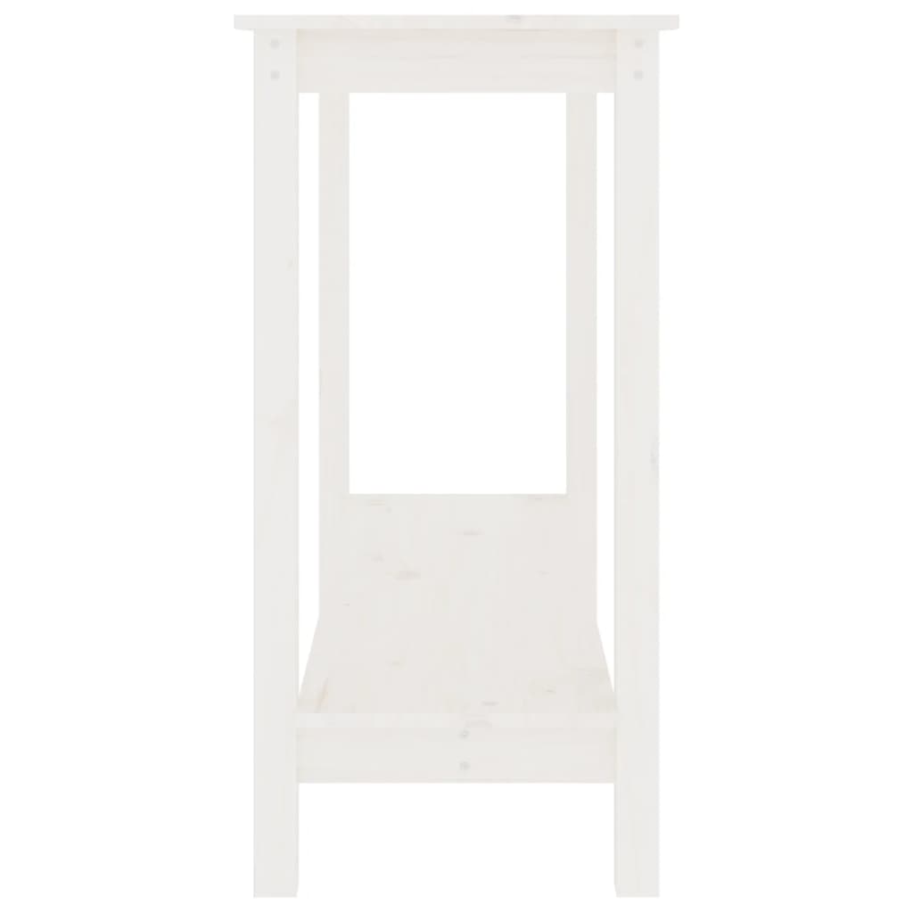 Konsollbord Hvit 110X40X80 Cm Heltre Furu