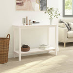 Konsollbord Hvit 110X40X80 Cm Heltre Furu