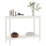 Konsollbord Hvit 110X40X80 Cm Heltre Furu