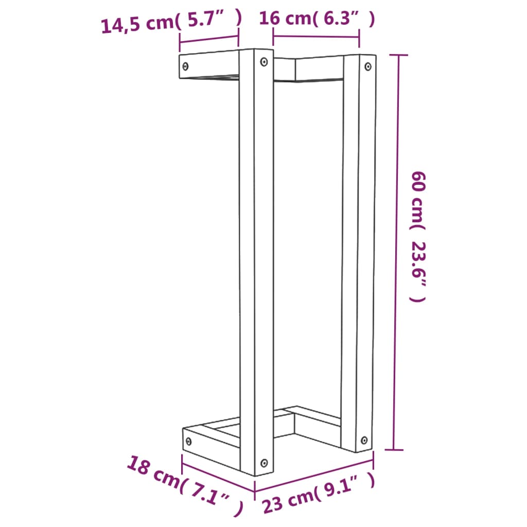Håndklestativ Hvit 23X18X60 Cm Heltre Furu