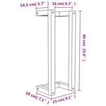 Håndklestativ Hvit 23X18X60 Cm Heltre Furu