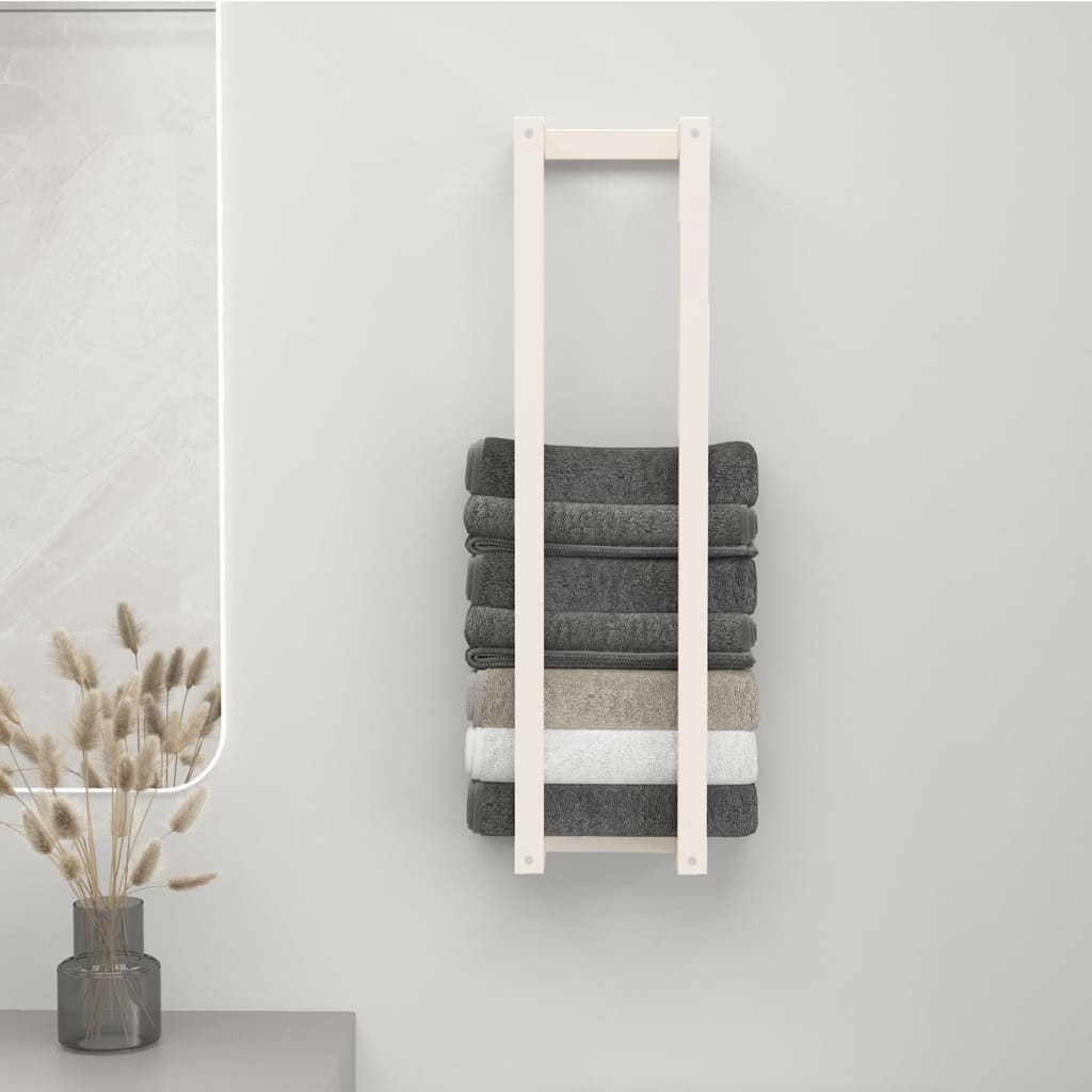 Håndklestativ Hvit 23X18X90 Cm Heltre Furu