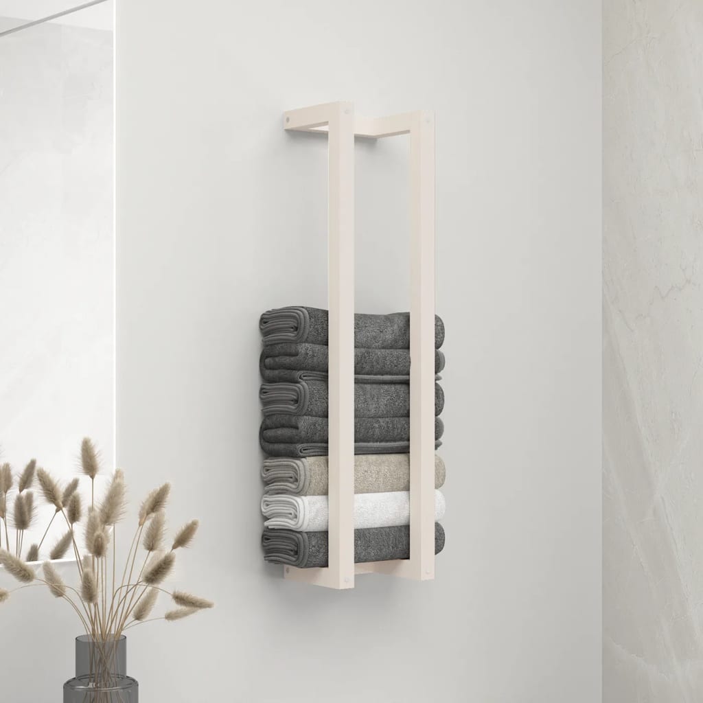 Håndklestativ Hvit 23X18X90 Cm Heltre Furu