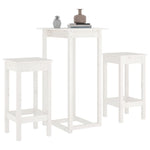 Barsett 3 Deler Hvit Heltre Furu
