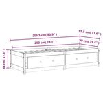 Dagseng Uten Madrass 90X200 Cm Heltre Furu