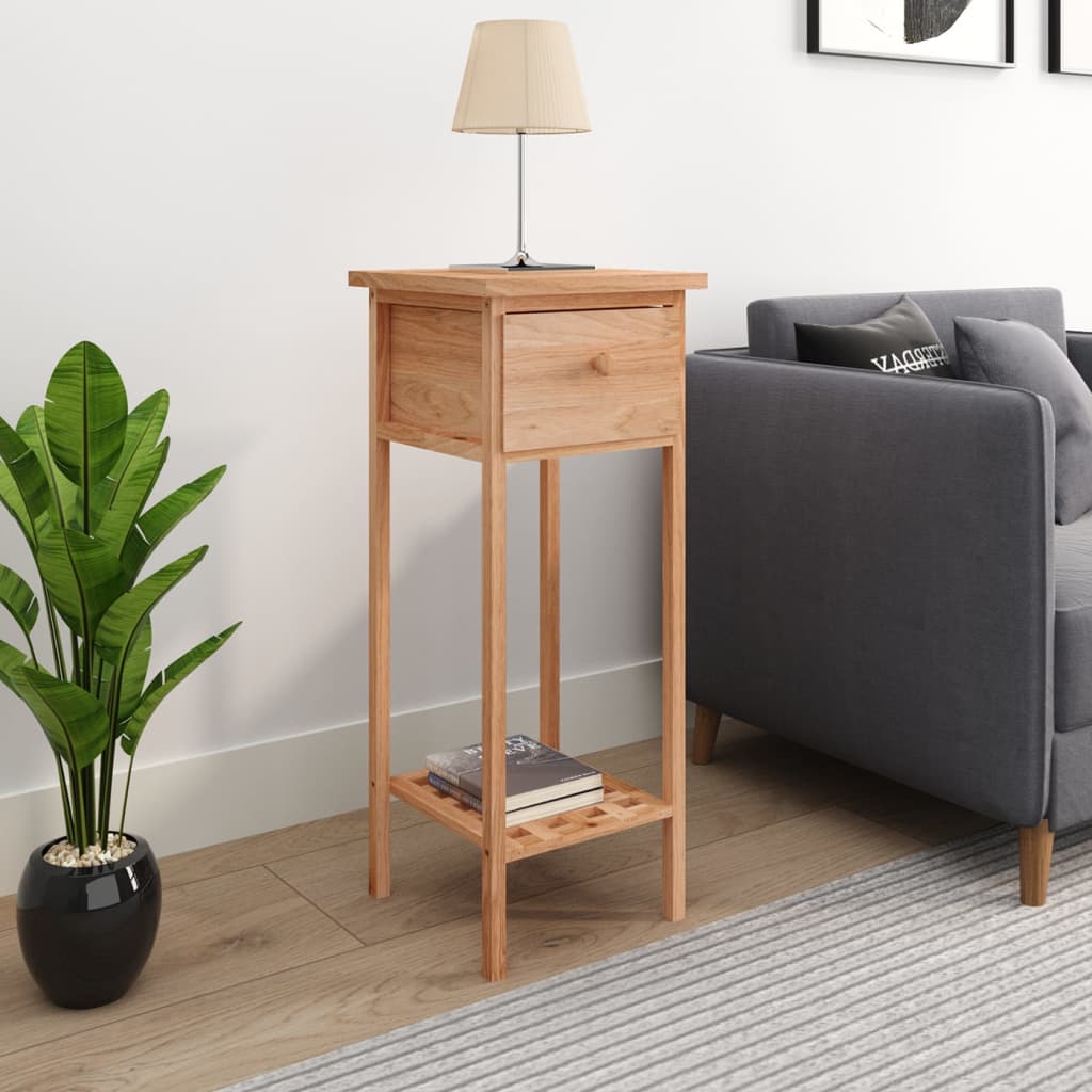 Sidebord Med Skuff 25X25X60 Cm Heltre Valnøtt