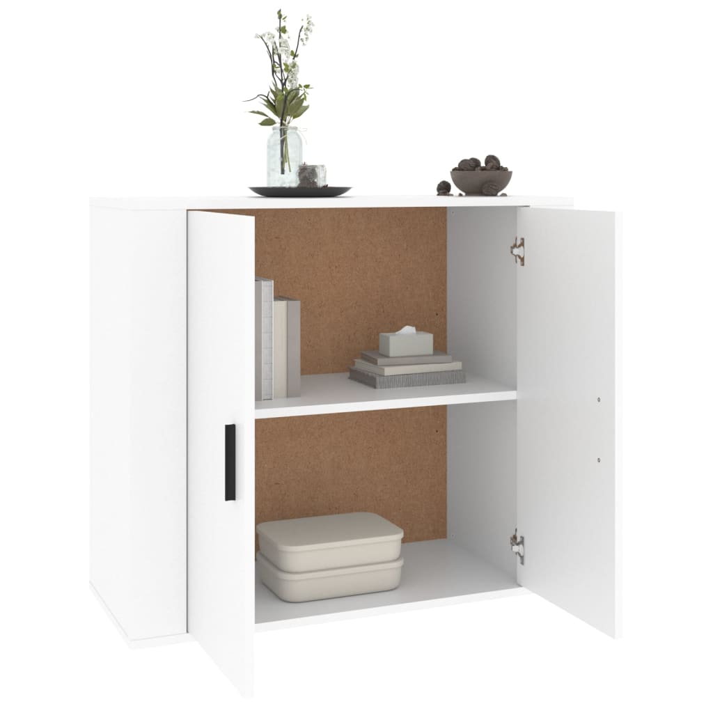 Skjenk Hvit 80X33X70 Cm Konstruert Tre