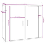 Skjenk Hvit 80X33X70 Cm Konstruert Tre