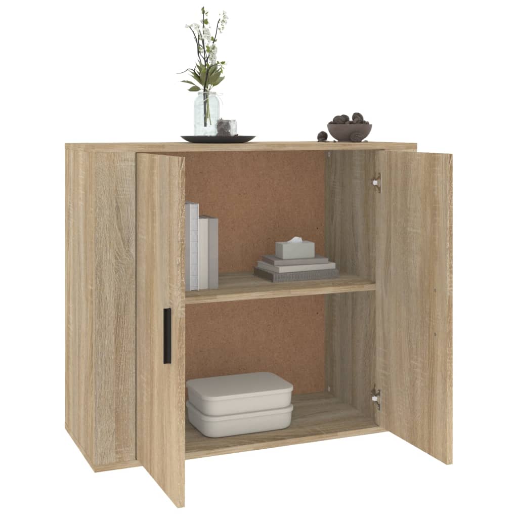 Skjenk Sonoma Eik 80X33X70 Cm Konstruert Tre
