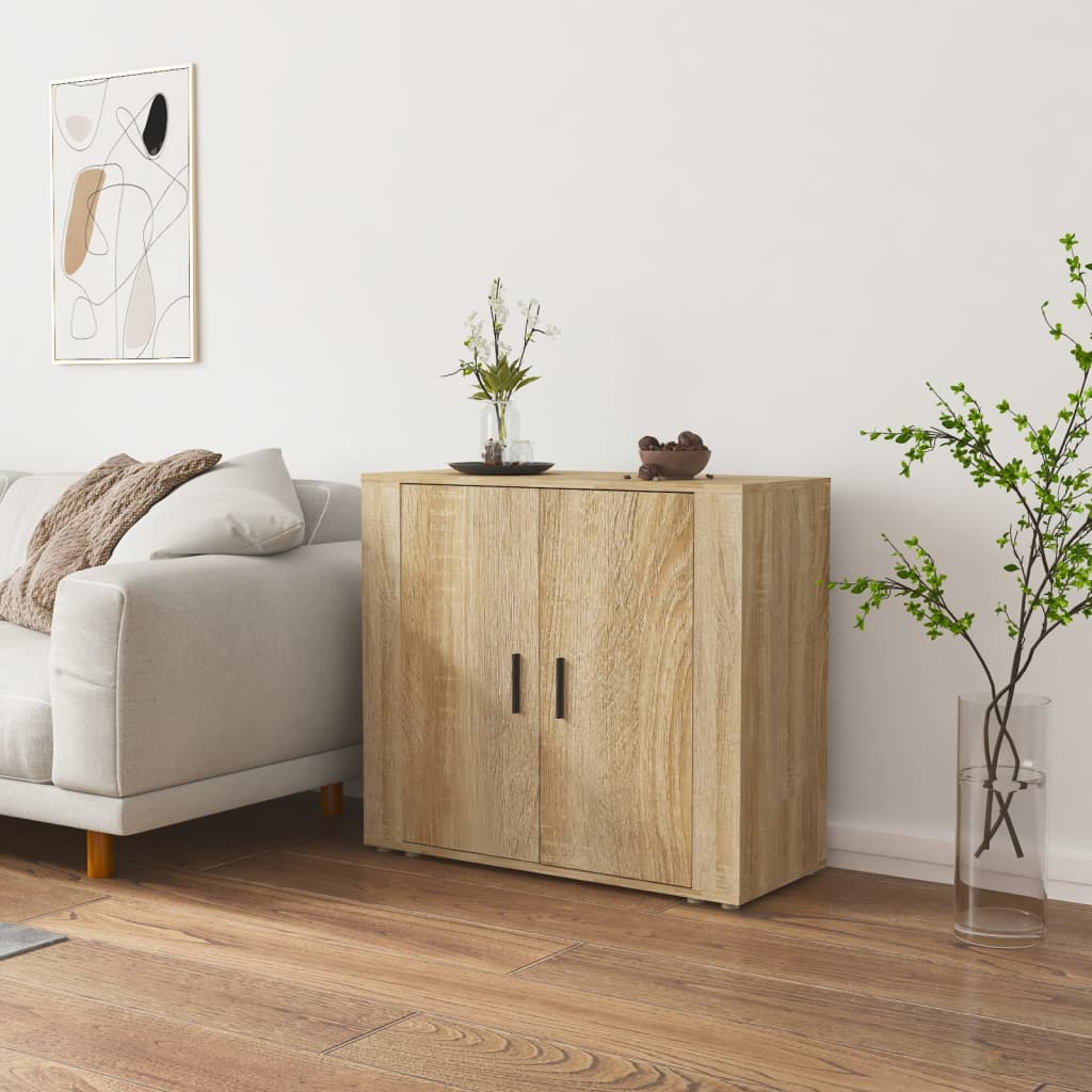 Skjenk Sonoma Eik 80X33X70 Cm Konstruert Tre