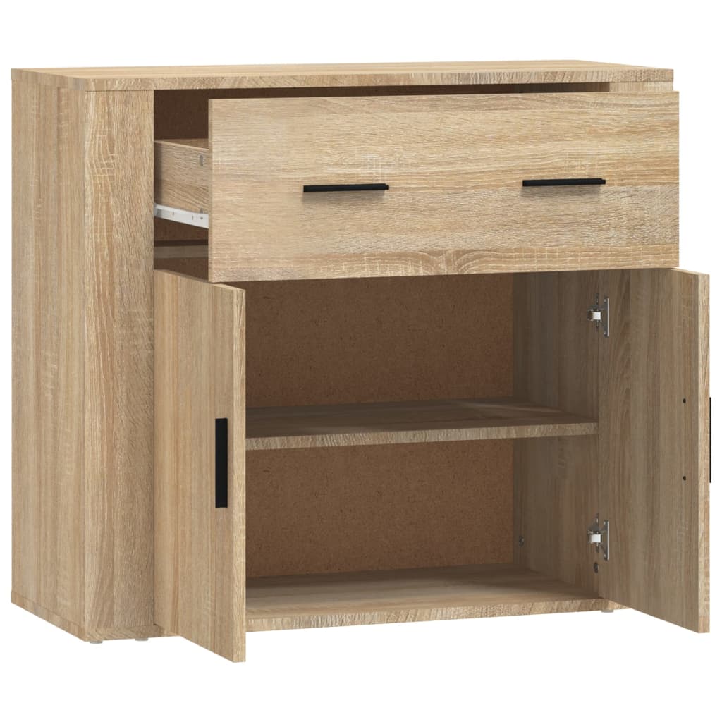 Skjenk Sonoma Eik 80X33X70 Cm Konstruert Tre