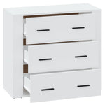 Skjenk Hvit 80X33X70 Cm Konstruert Tre