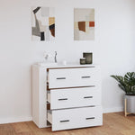Skjenk Hvit 80X33X70 Cm Konstruert Tre