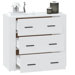 Skjenk Hvit 80X33X70 Cm Konstruert Tre