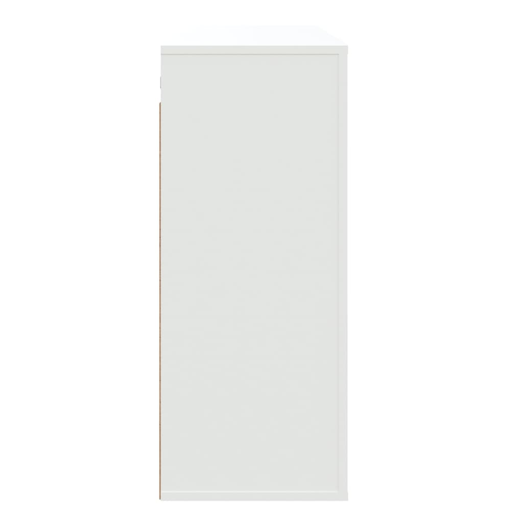 Veggskap Hvit 80X33X80 Cm Konstruert Tre