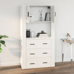 Veggskap Hvit 80X33X80 Cm Konstruert Tre