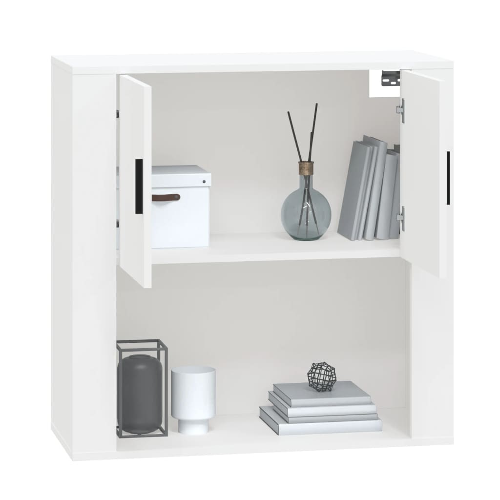 Veggskap Hvit 80X33X80 Cm Konstruert Tre