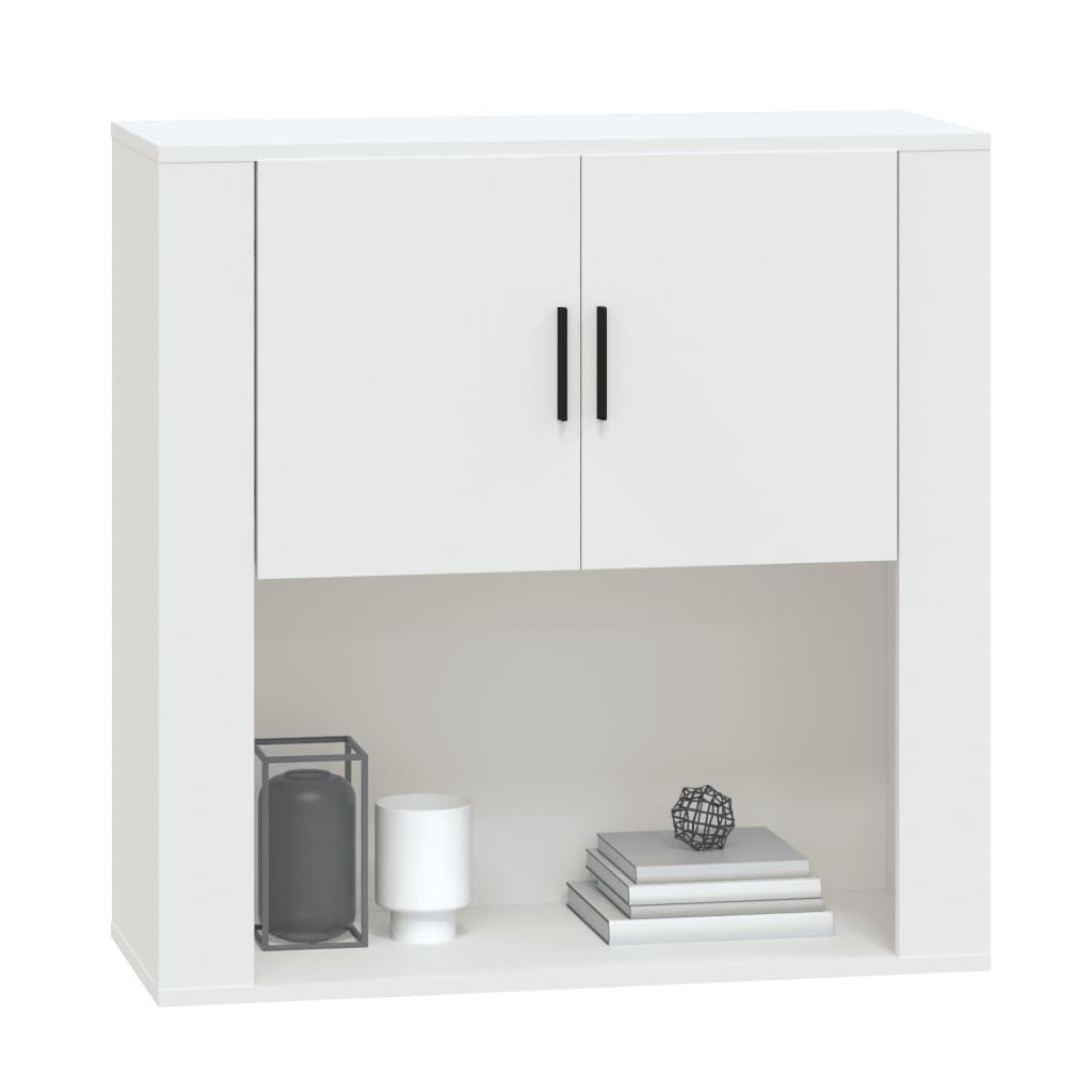 Veggskap Hvit 80X33X80 Cm Konstruert Tre