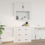 Veggskap Hvit 80X33X80 Cm Konstruert Tre