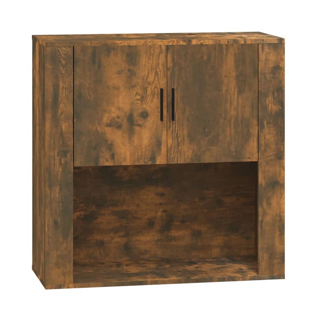 Veggskap Røkt Eik 80X33X80 Cm Konstruert Tre