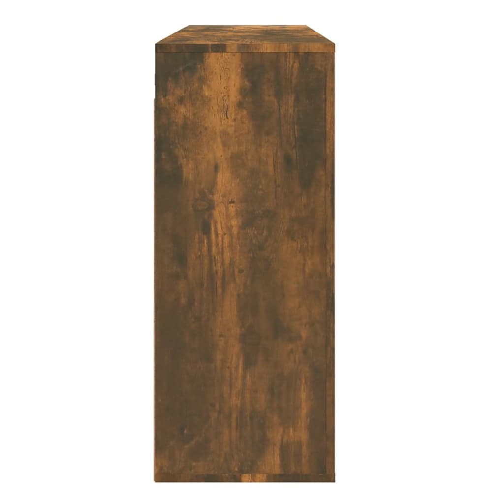 Veggskap Røkt Eik 80X33X80 Cm Konstruert Tre