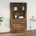 Veggskap Røkt Eik 80X33X80 Cm Konstruert Tre