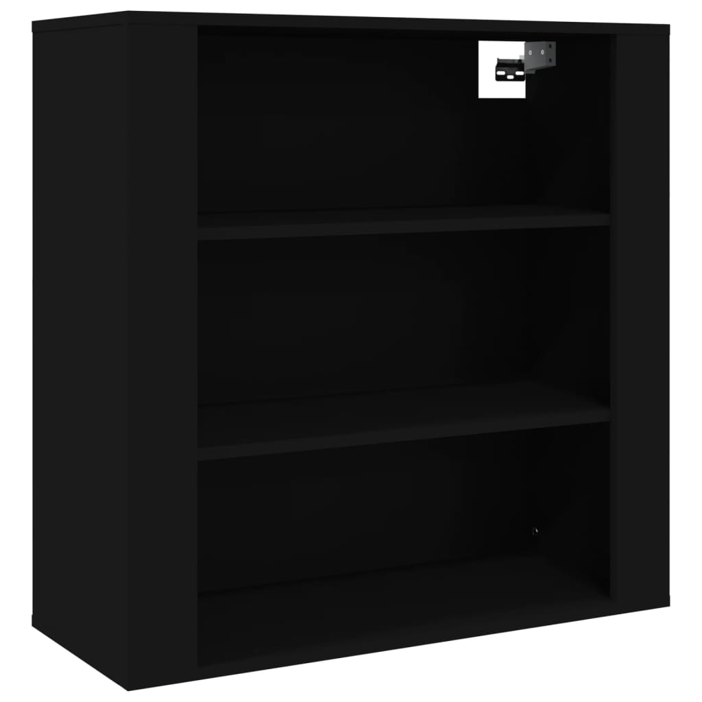 Veggskap Svart 80X33X80 Cm Konstruert Tre