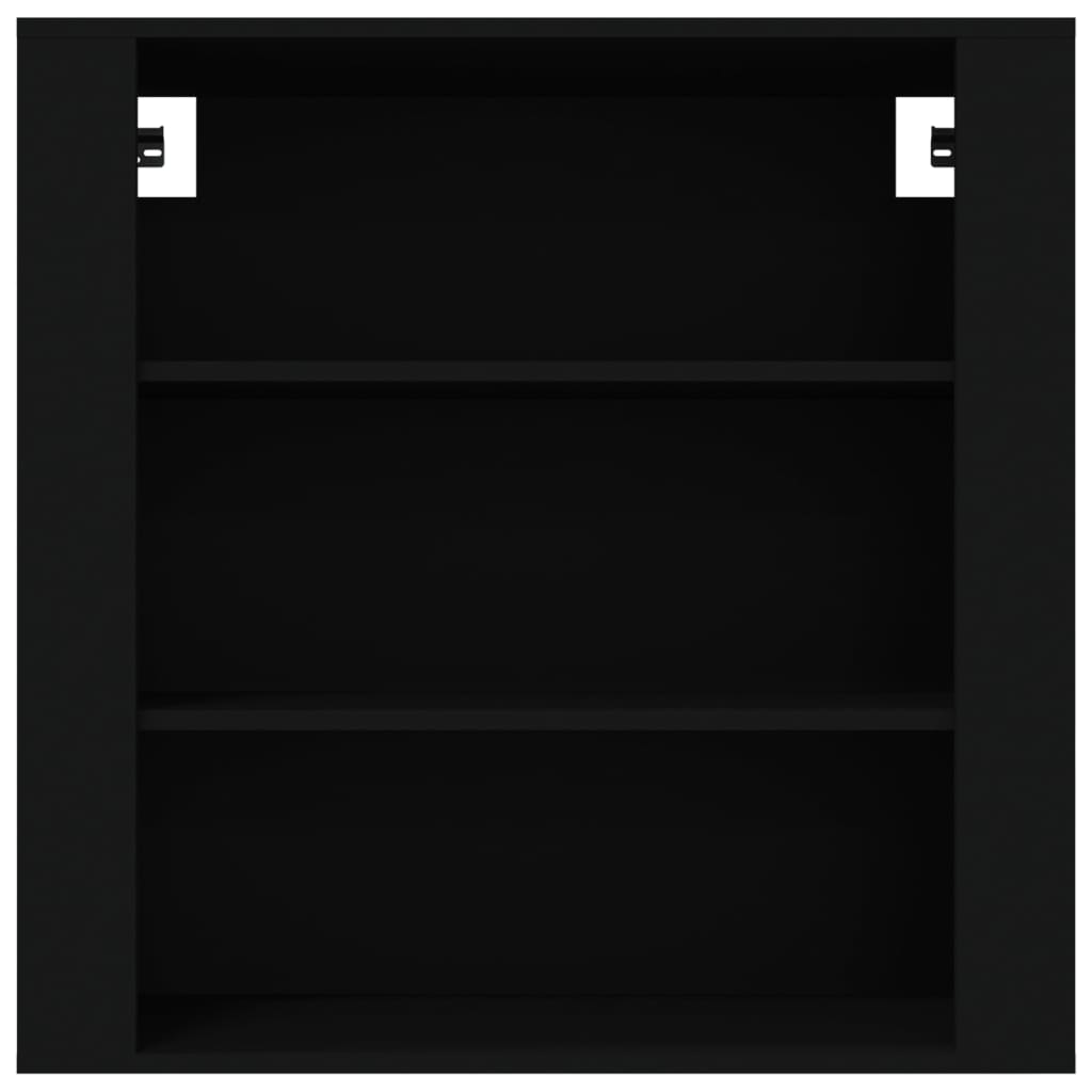 Veggskap Svart 80X33X80 Cm Konstruert Tre