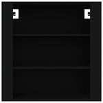 Veggskap Svart 80X33X80 Cm Konstruert Tre