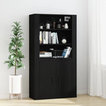 Veggskap Svart 80X33X80 Cm Konstruert Tre