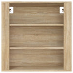 Veggskap Sonoma Eik 80X33X80 Cm Konstruert Tre