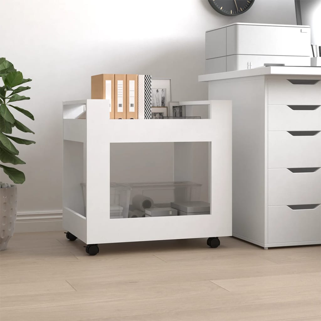 Tralle Til Skrivebord Hvit 60X45X60 Cm Konstruert Tre