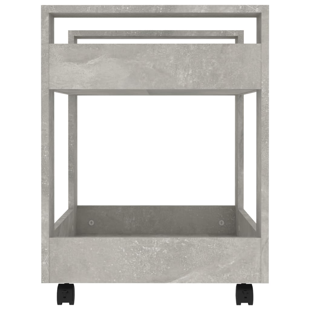 Tralle Til Skrivebord Betonggrå 60X45X60 Cm Konstruert Tre