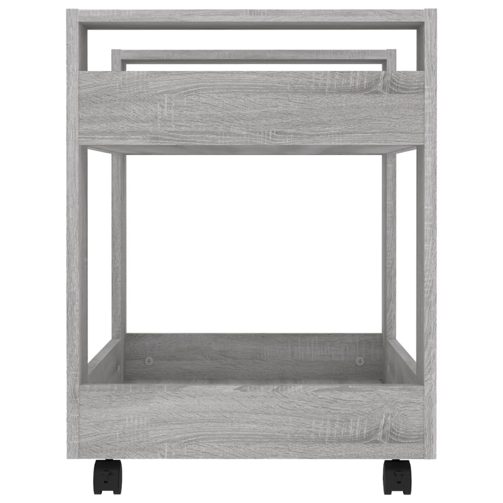 Tralle Til Skrivebord Grå Eik 60X45X60 Cm Konstruert Tre