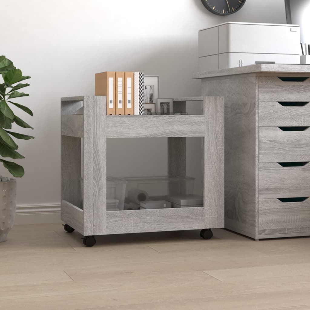 Tralle Til Skrivebord Grå Eik 60X45X60 Cm Konstruert Tre