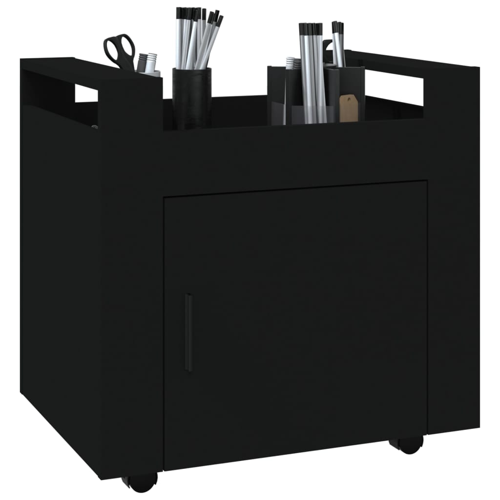 Tralle Til Skrivebord Svart 60X45X60 Cm Konstruert Tre