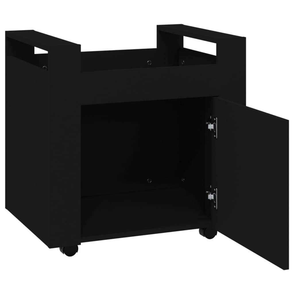 Tralle Til Skrivebord Svart 60X45X60 Cm Konstruert Tre