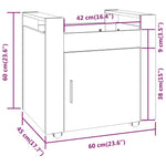 Tralle Til Skrivebord Svart 60X45X60 Cm Konstruert Tre