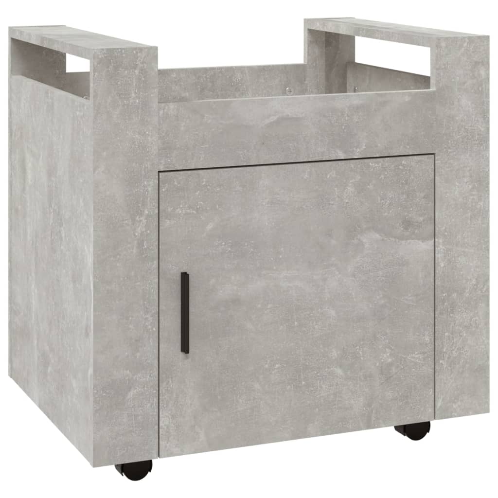 Tralle Til Skrivebord Betonggrå 60X45X60 Cm Konstruert Tre