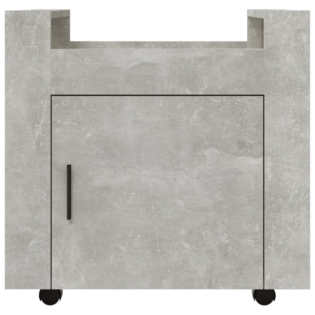 Tralle Til Skrivebord Betonggrå 60X45X60 Cm Konstruert Tre