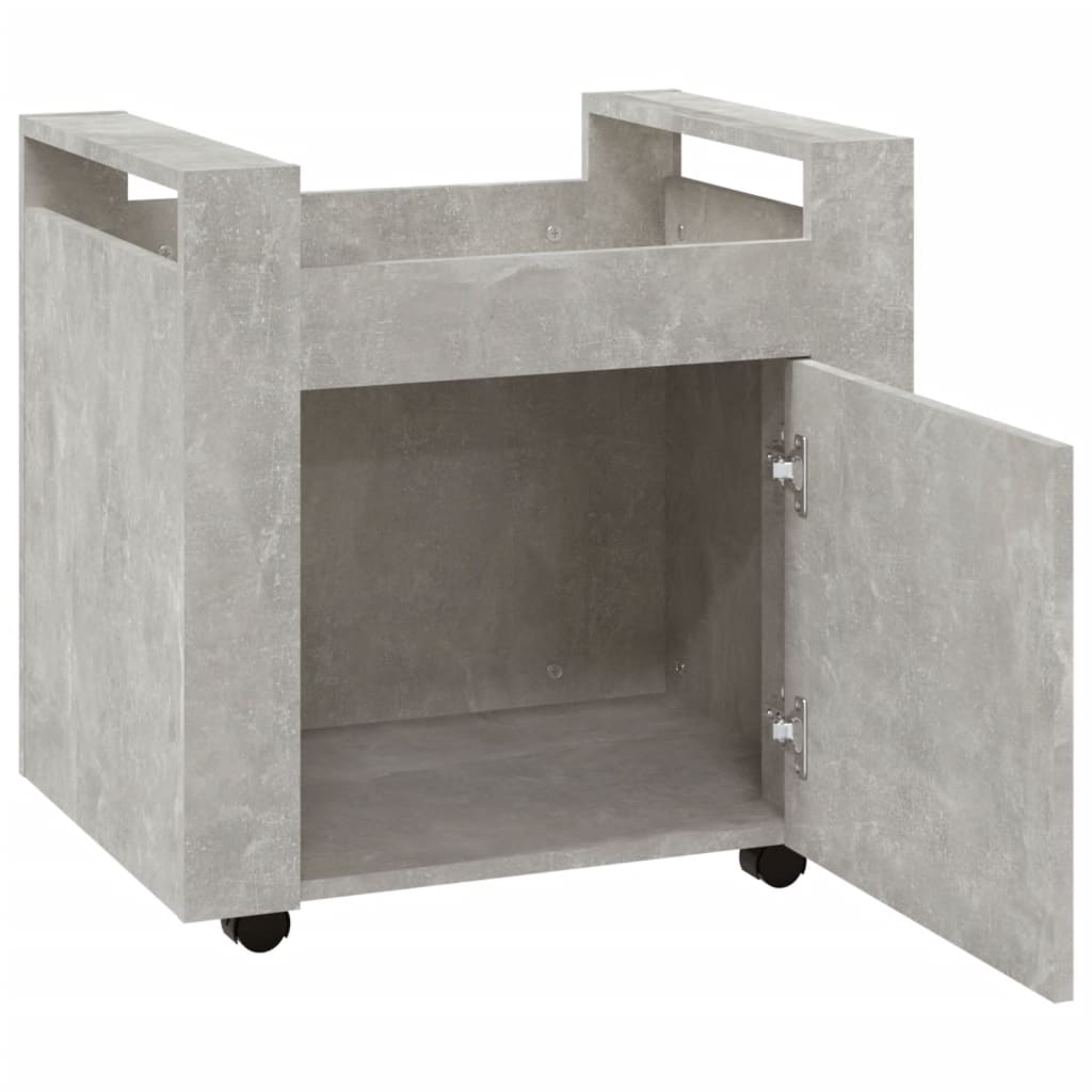 Tralle Til Skrivebord Betonggrå 60X45X60 Cm Konstruert Tre